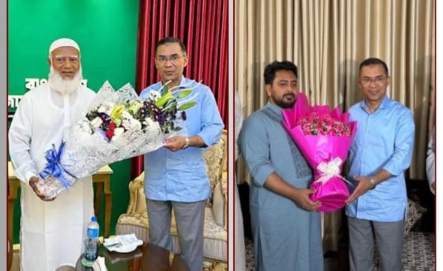 নির্বাচন-পরবর্তী রাজনৈতিক সৌজন্যতা: জামায়াত আমির ও নাহিদ ইসলামের বাসায় তারেক রহমান