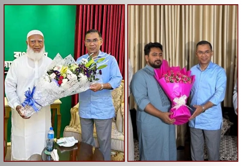 নির্বাচন-পরবর্তী রাজনৈতিক সৌজন্যতা: জামায়াত আমির ও নাহিদ ইসলামের বাসায় তারেক রহমান