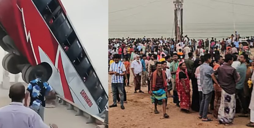 ৫০ যাত্রী নিয়ে যাত্রা শুরু, দৌলতদিয়ায় পদ্মায় ডুবলো বাস!